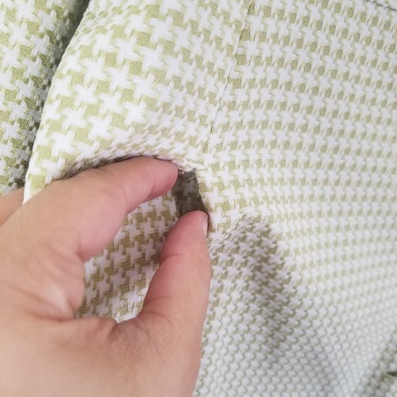 NWOT Larry levine long blazer coat 3/4 sleeve geomatical green size 14 (229) - Picture 8 of 13